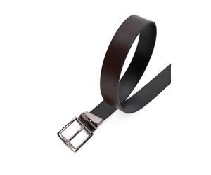 Wendegürtel TOMMY HILFIGER "DENTON 3.5 cm breit", Herren, Gr. 105, braun (testa di moro, schwarz), Rindsleder, Gürtel (16596963-105) testa di moro, schwarz
