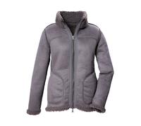 Wendejacke "GW 62 WMN JCKT", Damen, Gr. 44, grau (stein), Obermaterial: 100% Polyester, G.I.G.A. DX BY KILLTEC, Jacken, Wendbare Damenjacke in Wildlederoptik, warm, mit 4 Taschen (41542524-44) stein