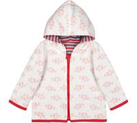 Wendejacke Kapuze Fische rot Ringel rosé/türkis 50/56
