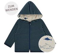 Wendejacke Kapuze Ringel dunkelblau 74/80