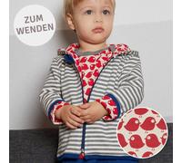 Wendejacke Kapuze Ringel grau 74/80