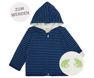 Wendejacke Kapuze Ringel marine 62/68