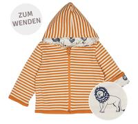 loud + proud Wendejacke mit Kapuze Löwe, GOTS-zertifiziert Carrot (Orange) 62/68