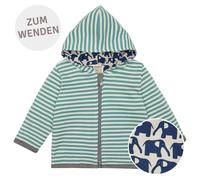 Wendejacke Kapuze Ringel türkis 62/68