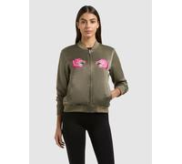 Wendejacke KHUJO "RUBY", Damen, Gr. M, grün (ivy grün), Satin, 64% Viskose, 36% Polyester, slim fit hüftlang, eingesetzt Rippbündchen, Jacken (91398133-M) ivy grün
