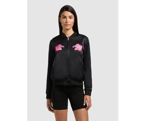 Wendejacke KHUJO "RUBY", Damen, Gr. XXL, schwarz, Satin, 64% Viskose, 36% Polyester, slim fit hüftlang, eingesetzt Rippbündchen, Jacken (79446252-XXL) schwarz