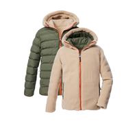 killtec Jungen Wendejacke in Daunenoptik/Steppjacke mit Kapuze KOW 231 BYS JCKT, oliv, 164, 43551-000
