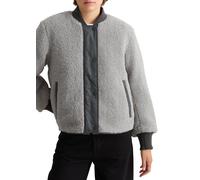 Outdoorjacke MARC O'POLO DENIM "aus recyceltem Polyester", Damen, Gr. XS, light graphite, Obermaterial: 100% Polyester. Futter: 100% Polyester, unifarben, regular fit, Rippbündchen, Jacken Outdoorjack