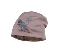 Wendemütze MAXIMO, Jungen, Gr. 47/49, braun, Jersey, Baumwollmischung, Mützen Wendemütze, KIDS BOY-Beanie, "dinosaur" (77328859-47)
