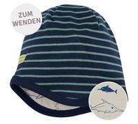 Wendemütze Ringel dunkelblau 98