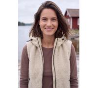 Wendeweste CECIL, Damen, Gr. XXL (46), beige (powder beige), Plüsch, Obermaterial: 100% Polyester. Futter: 100% Polyester, hüftlang, Westen, Ärmellos, Elastikbund, Unifarbe (12756932-XXL) powder beige