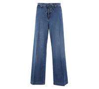 Weite Jeans MAC "WENDY", Damen, Gr. 44, Länge 30, venice beach wash, Denim/Jeans, Obermaterial: 98% Baumwolle, 2% Elasthan, bequem lang, Jeans, mit Denim-Binde-Gürtel (37842060-44) venice beach wash