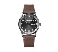 Wenger Attitude Herrenuhr mit Armband aus Leder grau/Leder braun