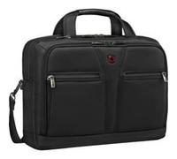 WENGER BC Pro Laptop-Tasche zum Umhängen, Notebook bis 16 Zoll, Aktentasche, Organizer, RFID-Schutz, 11 l, Büro Business Uni, Schwarz, 612267
