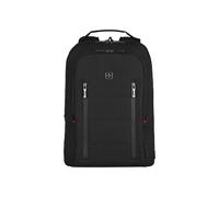 WENGER CityTraveler Laptop-Rucksack, Kompakt, Notebook bis 16 Zoll, Tablet bis 12 Zoll, 16 l, Damen Herren, Business Uni Schule Reisen, Schwarz, 606490