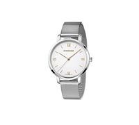 WENGER Damen Armbanduhr Metropolitan Donnissima Ø 38 mm, Swiss Made, Analog Quarz, Wasserdicht bis 100 m, Mesh-Armband, Silberweiß/Silber, 01.1731.104