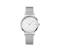 WENGER Damen Armbanduhr Metropolitan Donnissima Ø 38 mm, Swiss Made, Analog Quarz, Wasserdicht bis 100 m, Mesh-Armband, Silberweiß/Silber, 01.1731.108