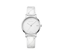 WENGER Damen Armbanduhr Metropolitan Donnissima Ø 38 mm, Swiss Made, Analog Quarz, Wasserdicht bis 100 m, Leder-Armband, Silberweiß/Weiß, 01.1731.109