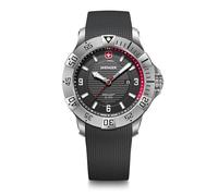WENGER Herren Armbanduhr Seaforce, Ø 43 mm, Swiss Made, Analog Quarz, Wasserdicht bis 200 m, Silikon-Armband, Schwarz, 01.0641.138