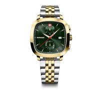 Wenger Vintage Classic Chrono Herrenuhr 40mm mit Chronographenfunktion Gold/Grün/Silber/gold