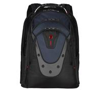 WENGER Ibex Laptop-Rucksack, Notebook bis 17 Zoll, Tablet bis 10 Zoll, 23 l, Damen Herren, Business Uni Schule Reisen, Schwarz/Blau