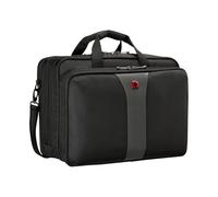 WENGER Laptop-Tasche zum Umhängen, Notebook bis 17 Zoll, Aktentasche, 27 l, Damen Herren, Büro Business-Reisen Uni, Schwarz/Grau, 612260