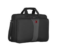 WENGER Legacy 16 Aktentasche, Laptoptasche zum Umhängen, Notebook bis 16 Zoll, 15 l, Damen Herren, Büro Business Uni Schule, Schwarz/Grau