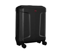 WENGER Legacy DC Carry-On 14 Handgepäck Trolley mit 4 Rollen, 39 (44) l, Hartschale, Damen Herren, Business-Reisen Urlaub, Schwarz, 610865