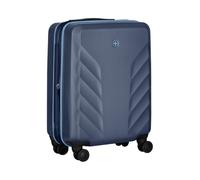 WENGER Motion Carry-On Hartschalenkoffer, Handgepäck, Trolley, 36 (43) l, Sicherheitsschloss, Damen Herren, Reisen Urlaub, Blau, 653338