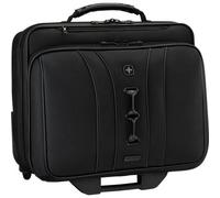 WENGER Legacy Black Series Aktenkoffer, Laptop-Tasche zum Rollen, Trolley, Notebook bis 15,6 Zoll, 29 l, Büro Business Uni Schule, Schwarz, 653631