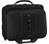 WENGER Legacy Black Series Aktenkoffer, Laptop-Tasche zum Rollen, Trolley, Notebook bis 15,6 Zoll, 29 l, Büro Business Uni Schule, Schwarz, 653631