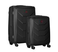 WENGER Prymo 2-teiliges Koffer-Set, Handgepäck Carry-On + Reisekoffer Large, Hartschale, 36 (43) l + 93 (107) l, Erweiterbar, Schwarz, 653593