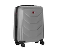WENGER Prymo Carry-On Hartschalenkoffer, Handgepäck, Trolley, 36 (43) l, Sicherheitsschloss, Damen/Herren, Reisen Urlaub, Silber, 654115