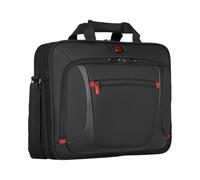 WENGER Sensor Aktentasche, Laptop-Tasche zum Umhängen, Notebook bis 15 Zoll, 9 l, Damen Herren, Büro Business Uni Schule, Schwarz/Grau, 600643