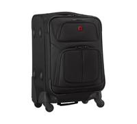 WENGER Sion Carry-On Weichschalenkoffer, Handgepäck, Trolley, 40 (45) l, Erweiterbar, Damen Herren, Reisen Urlaub, Schwarz, 653584