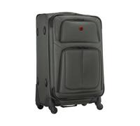 WENGER Sion Medium Weichschalenkoffer mit 4 Rollen, Trolley, Mittelgroß, 72 (82) l, Erweiterbar, Damen Herren, Reisen Urlaub, Grau, 653587