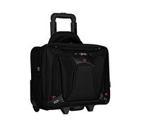 WENGER Transfer Aktenkoffer, Laptoptasche zum Rollen, Notebook bis 16 Zoll, Tablet bis 10 Zoll, 20-30 l, Damen Herren, Büro Business Uni Schule, Schwarz