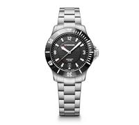 WENGER Unisex Armbanduhr Seaforce Small Ø 35 mm, Swiss Made, Analog Quarz, Wasserdicht bis 200 m, Edelstahl-Armband, Schwarz/Silber, 01.0621.109