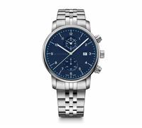 Wenger Urban Classic Chrono 42mm Herrenuhr blau/silber