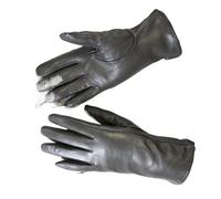 WENH Damen-Handschuhe aus Lammfell, warm gefüttert, mit Fleece-Futter, modisch, dünn, for Outdoor-Aktivitäten(DARK GRAY,7 1/2)