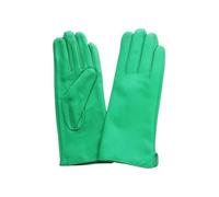 WENH Damen-Handschuhe aus Lammfell, warm gefüttert, mit Fleece-Futter, modisch, dünn, for Outdoor-Aktivitäten(Emerald Green,7 1/2)