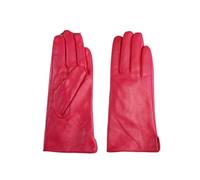 WENH Damen-Handschuhe aus Lammfell, warm gefüttert, mit Fleece-Futter, modisch, dünn, for Outdoor-Aktivitäten(Rose Red,8 1/2)