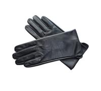 WENH Lederhandschuhe for Damen, Schaffell-Touchscreen, ungefüttert, dünn, modisch, All-Match, einfarbig, Reit- und Fahrhandschuhe(Black,7.5)