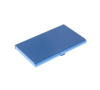 WENYOG Kartenetui Kartenhalterbox aus Metall, Aluminium, Aufbewahrungsbox for Visitenkarten und Postkarten, tragbarer Kartenbehälter mit großer Kapazität for Männer Frauen(Blue)