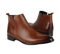 WEOKDFHA Chelsea Boots Für Herren Herren Business Casual Chelsea Formelle Herrenstiefel(Brown,49(EU-48.5))