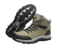 WEOKDFHA Herren-Schneestiefel High Top wasserdichte Sneakers Warme Plüsch-Kletterstiefel Plüsch-Freizeit-Multifunktions-Bergsteigerschuhe(Green,44)