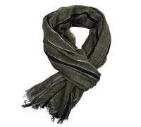 WEOKDFHA Schals Aus Baumwolle Und Leinen Herrenschal aus Baumwolle und Leinen, gestreift, for Herbst Winter, lang, weich, mit kurzer Quaste(Color 05)