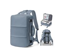 WEPLAN Reiserucksack Damen Herren Handgepäck Rucksack Travel Backpack Carry on Luggage Rucksack Reise Reiserucksack Flugzeug Handgepäck Wasserdichter Laptop Rucksack 14 Zoll,Graublau
