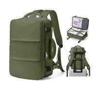 WEPLAN Reiserucksack Damen Herren Handgepäck Rucksack Travel Backpack Carry on Luggage Rucksack Reise Reiserucksack Flugzeug Handgepäck Wasserdichter Laptop Rucksack 14 Zoll,Armeegrün