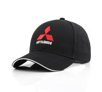WEQTYSAB Auto Baseballkappe, für Mitsubishi Outlander 2012-2023 Unisex Sport Sonnenhut Männer Frauen Verstellbare Baseball Cap Mütze Schiebermütze,A